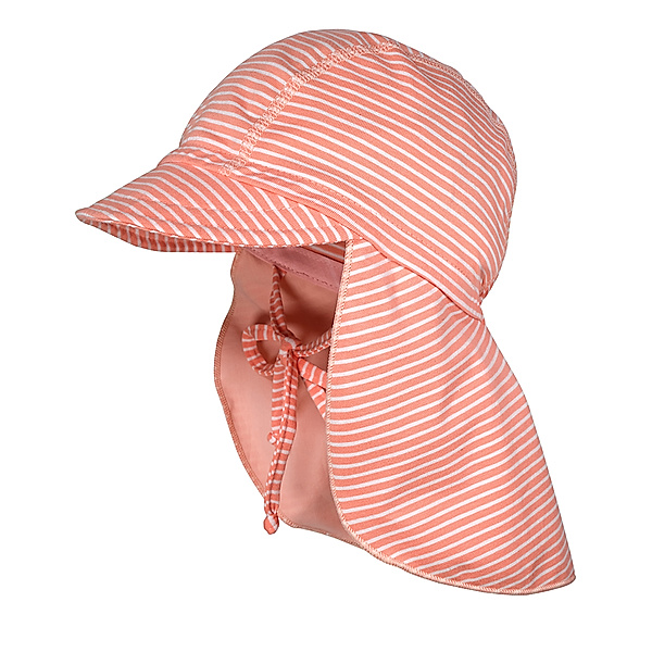 maximo Schirmmütze SUN SAFE mit Nackenschutz in candy peach/weiss