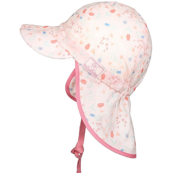 PICKAPOOH Schirmmütze TOM - MÄRCHENWIESE mit Nackenschutz in rosa