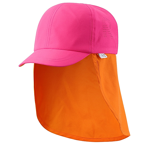 Reima Schirmmütze TROPISK – MULTI mit Nackenschutz in magenta/orange