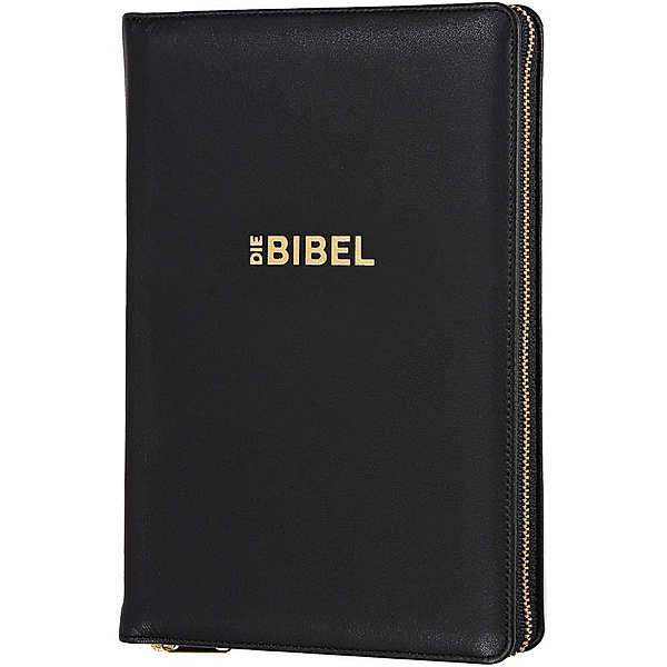 Schlachter 2000 Bibel - Taschenausgabe (Softcover, schwarz, Goldschnitt, Reissverschluss)