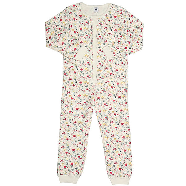 Petit Bateau Schlaf-Jumpsuit LILY lang in weiß