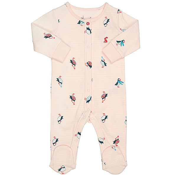 Tom Joule® Schlaf-Strampler RAZAMATAZ PUFFINS gestreift in rosa