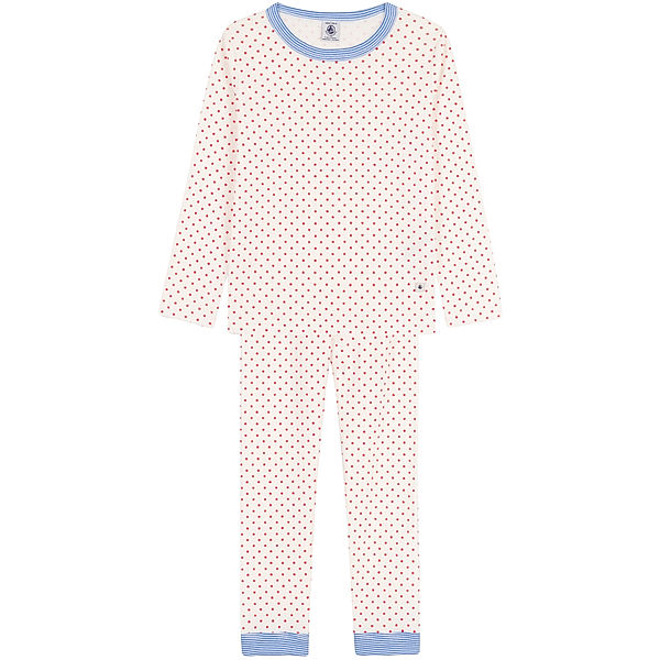 Petit Bateau Schlafanzug BUBBLE 2-teilig lang in marshmallow/peps