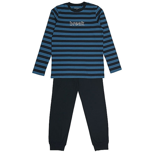 Schiesser Schlafanzug CLASSICS – BREAK 2-teilig in blau