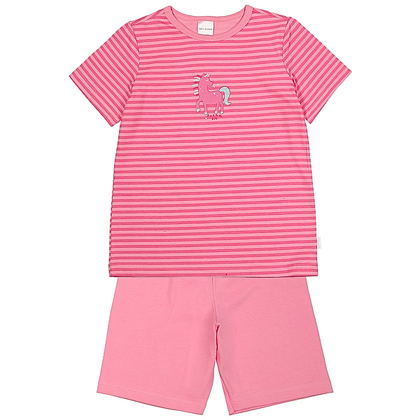 Schiesser Schlafanzug CLASSICS – PFERD 2-teilig kurz in pink/rosa