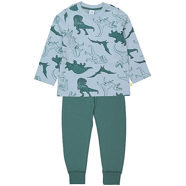 Sanetta Schlafanzug DINOS lang in blau/grün