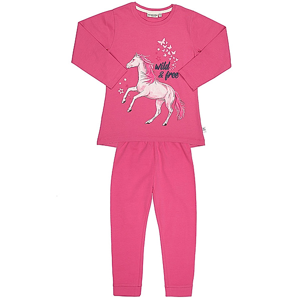 Salt & Pepper Schlafanzug HORSES 2-teilig in pink