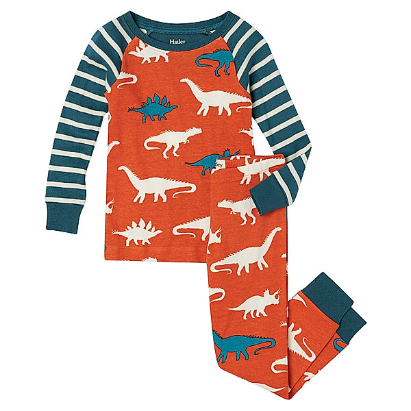 Hatley Schlafanzug lang DINO SILHOUETTES in red