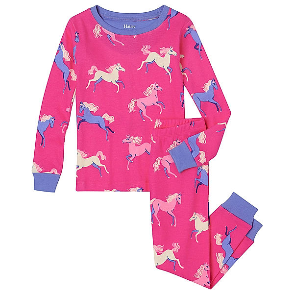 Hatley Schlafanzug lang DREAMLAND HORSES in pink