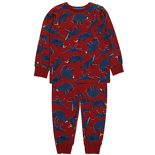 Tom Joule® Schlafanzug lang KIPWELL - BEAST in rot