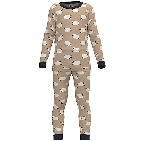 Petit Bateau Schlafanzug lang MOUTON in trench