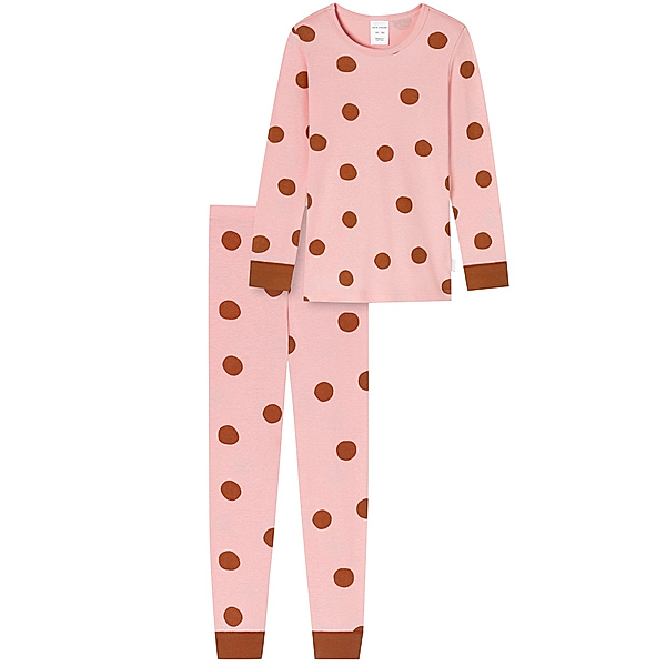 Schiesser Schlafanzug lang NATURAL LOVE – DOTS in rosa