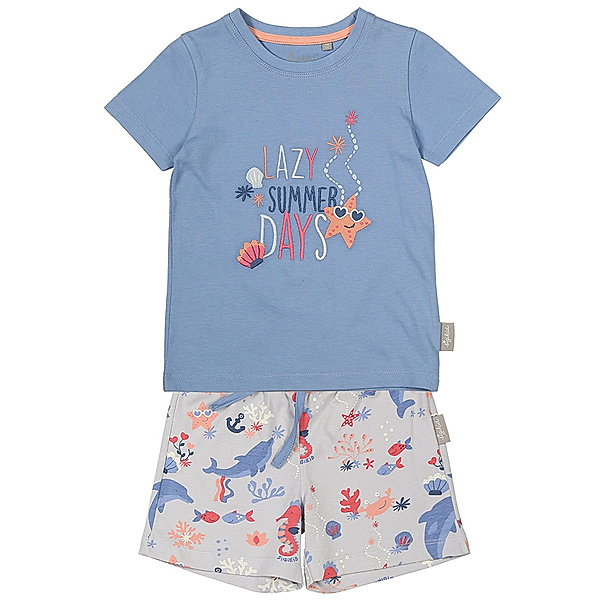 Sigikid Schlafanzug LAZY SUMMER DAYS 2-teilig in blau/rosa