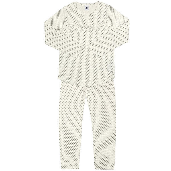 Petit Bateau Schlafanzug LINA 2-teilig lang in weiss