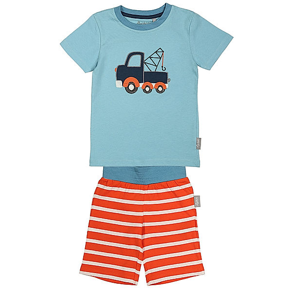 Sigikid Schlafanzug LITTLE DRIVER 2-teilig kurz in blau/orange