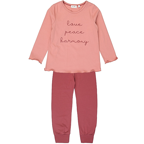 Sanetta Pure Schlafanzug LOVE lang in rosa