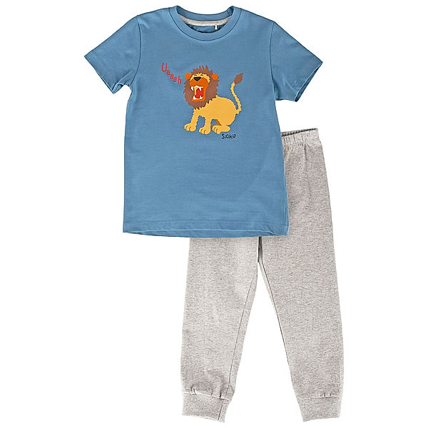 Sigikid Schlafanzug M - LION lang in blau