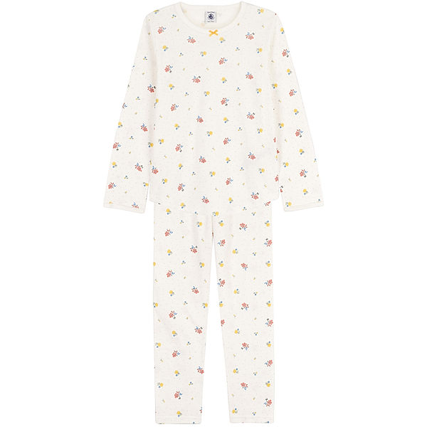 Petit Bateau Schlafanzug MINI JOLIE lang in marshmallow/multico