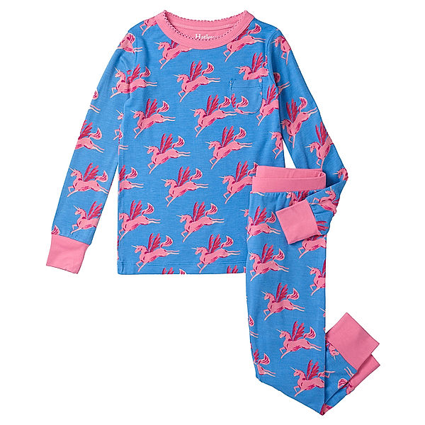 Hatley Schlafanzug PEGASUS IN FLIGHT lang in blau/rosa