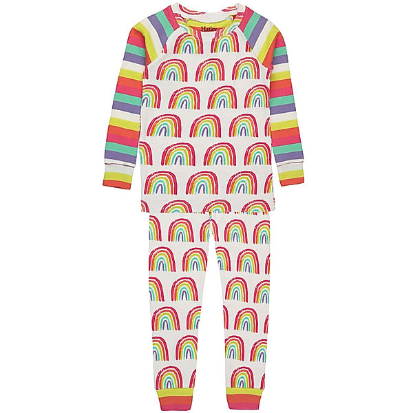 Hatley Schlafanzug PRETTY RAINBOWS lang in weiss