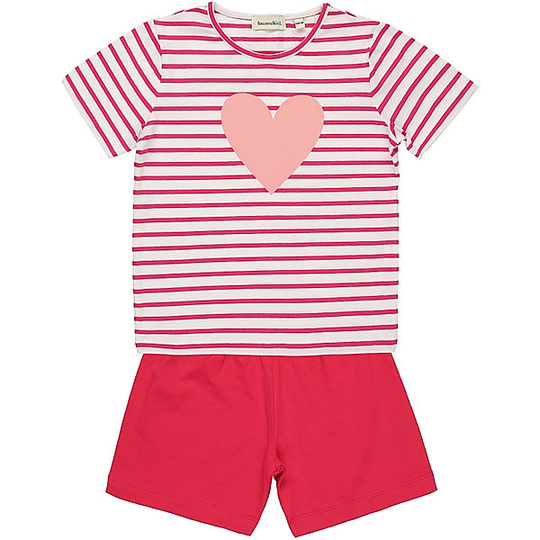 tausendkind essentials Schlafanzug ROSA HERZ kurz 2-teilig in pink