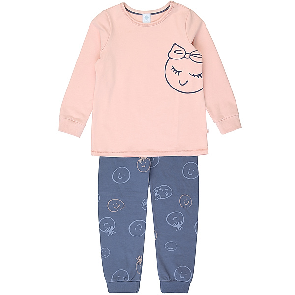 Sanetta Schlafanzug SMILEY lang in rosa/blau