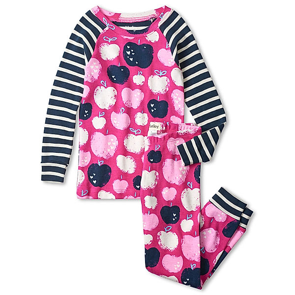 Hatley Schlafanzug STAMPED APPLES lang in pink