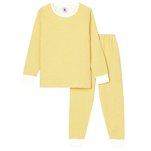 Petit Bateau Schlafanzug TRIOMPHE lange in ocre/marshmallow