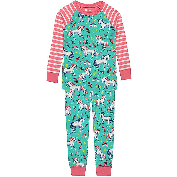 Hatley Schlafanzug UNICORN PARTY lang in mint