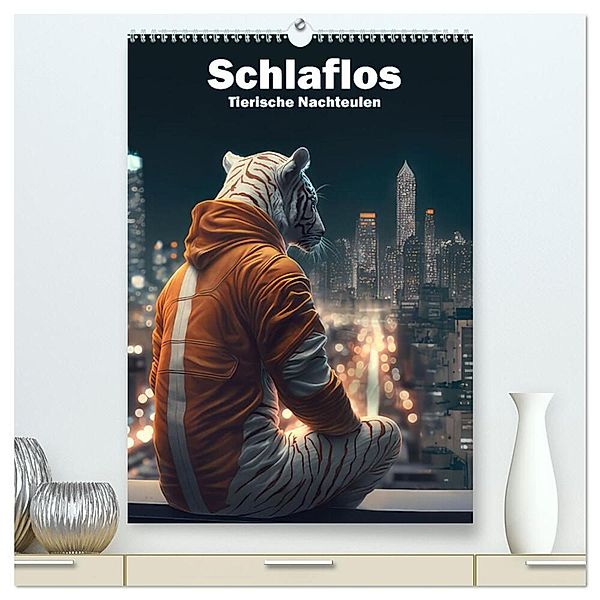 Schlaflos Tierische Nachteulen (hochwertiger Premium Wandkalender 2024 DIN A2 hoch), Kunstdruck in Hochglanz, Liselotte Brunner-Klaus