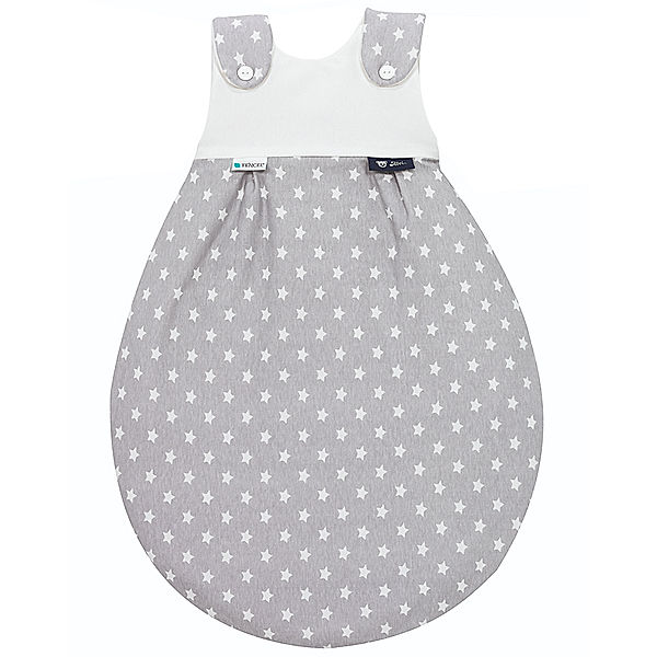 Alvi® Schlafsack BABY-MÄXCHEN® TENCEL® AUßENSACK – STARS in silbergrau