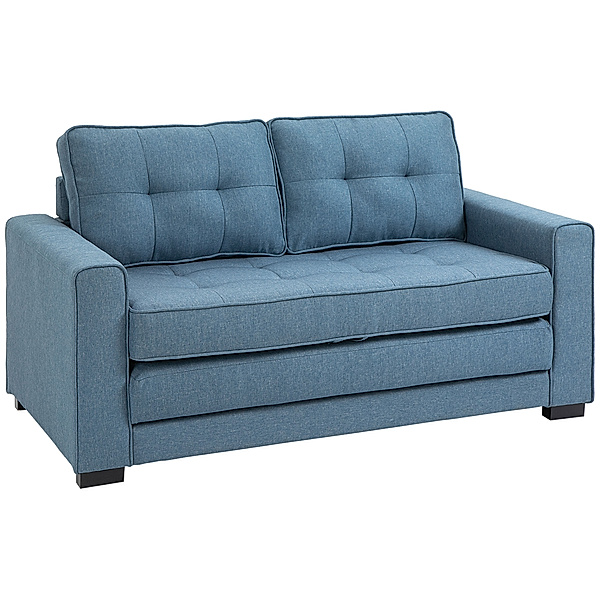 Schlafsofa mit Sitzkissen blau (Farbe: blau)