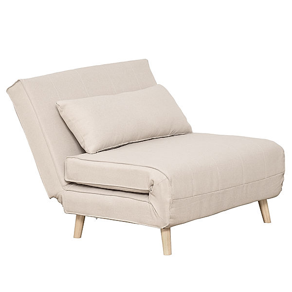 Schlafsofa Sofabett (Farbe: creme)