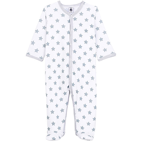 Petit Bateau Schlafstrampler BONMICHOU mit Fuss in ecume/mistigri