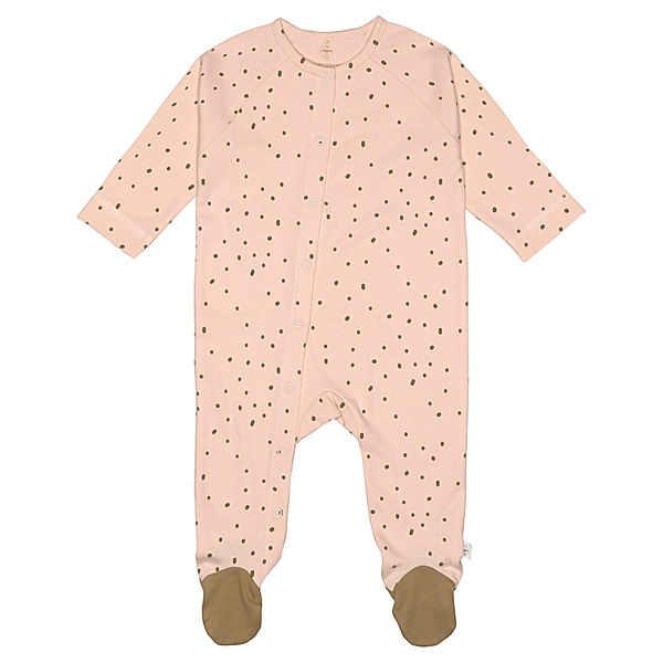 LÄSSIG Schlafstrampler DOTS mit Fuß in powder pink