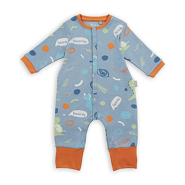 Sigikid Schlafstrampler mit Fuss DINOSAURS in blau