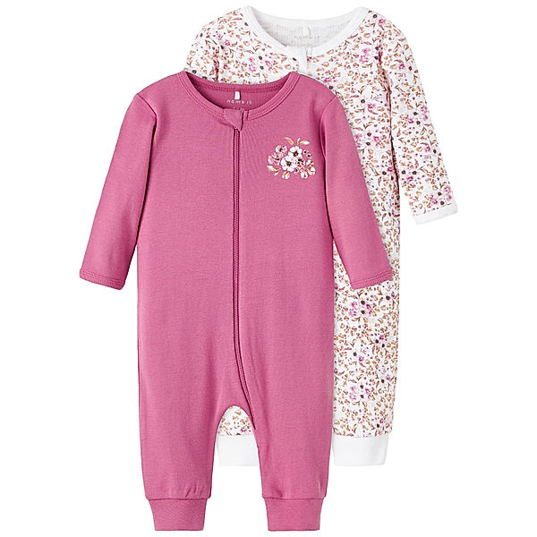 name it Schlafstrampler NBFNIGHTSUIT - ROSE 2er Pack in rose wine