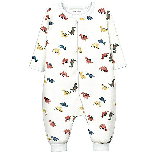 name it Schlafstrampler NBMNIGHTSUIT - DINO in bright whit