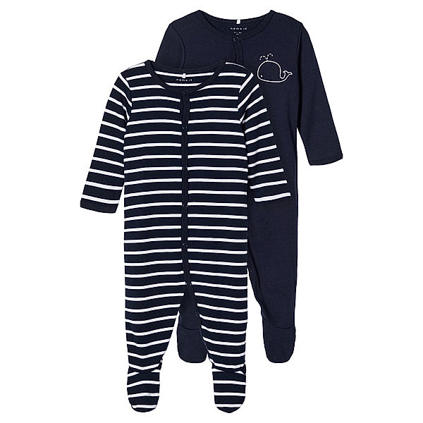 name it Schlafstrampler NBMNIGHTSUIT – WAL 2er-Pack in navy