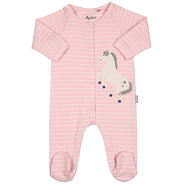 Sigikid Schlafstrampler PRETTY PONY gestreift in rosa/weiss