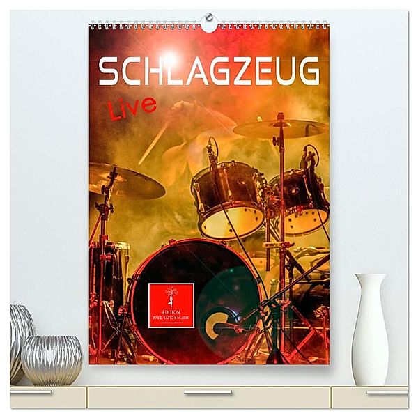 Schlagzeug live (hochwertiger Premium Wandkalender 2024 DIN A2 hoch), Kunstdruck in Hochglanz, Peter Roder