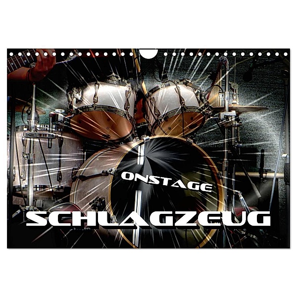 Schlagzeug onstage (Wandkalender 2024 DIN A4 quer), CALVENDO Monatskalender, Renate Bleicher