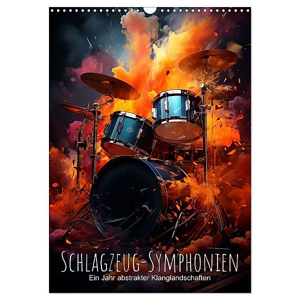 Schlagzeug-Symphonien: Ein Jahr abstrakter Klanglandschaften (Wandkalender 2025 DIN A3 hoch), CALVENDO Monatskalender, Calvendo, artefacti