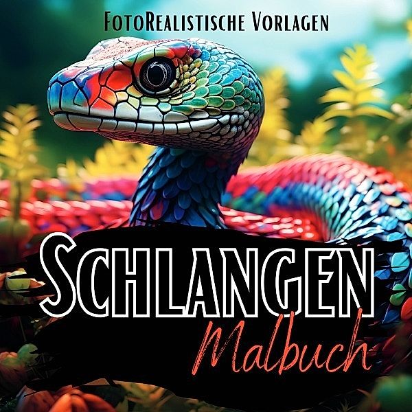 Schlangen Malbuch Fotorealistisch., Lucy´s Schwarze Malbücher