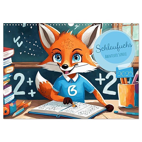 Schlaufuchs - Abenteuer Schule (Wandkalender 2025 DIN A3 quer), CALVENDO Monatskalender, Calvendo, pixs:sell