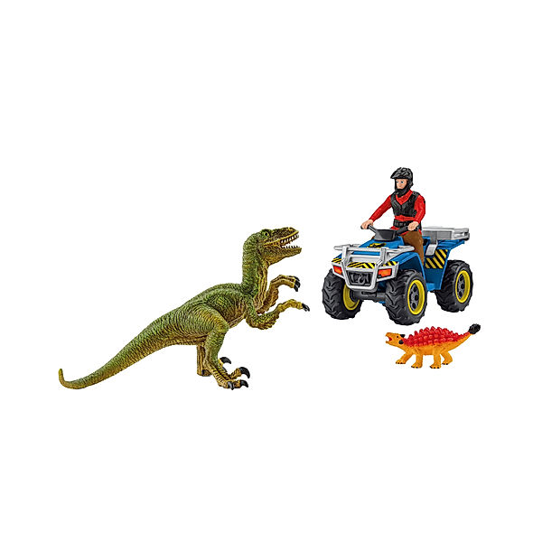 schleich® schleich® 41466 Dinosaurs - Flucht auf Quad vor Velociraptor