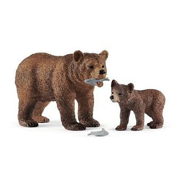 schleich® Schleich® 42473 Wild Life – Grizzlybär – Mutter mit Jungem, Schleich®