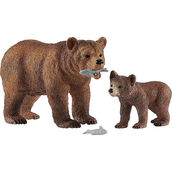 schleich® schleich® 42473 Wild Life – Grizzlybär – Mutter mit Jungem