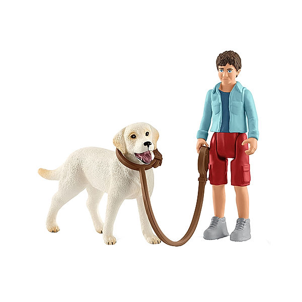 schleich® Schleich® 42478 Farm World – Spaziergang mit Labrador Retriever