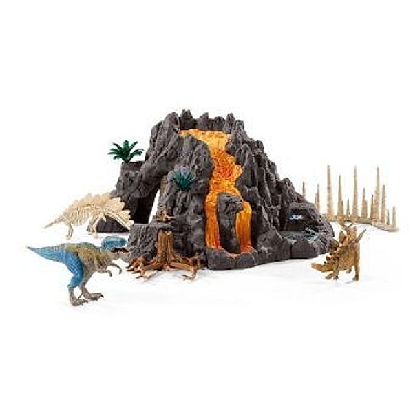 schleich® Schleich Riesenvulkan mit T-Rex, Kunststoff-Figuren, Schleich®